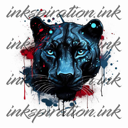 Abstract tattoo design - panther