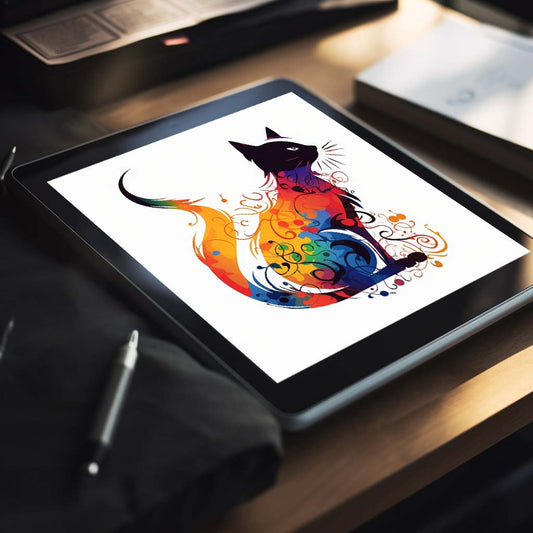 Abstract tattoo design - cat