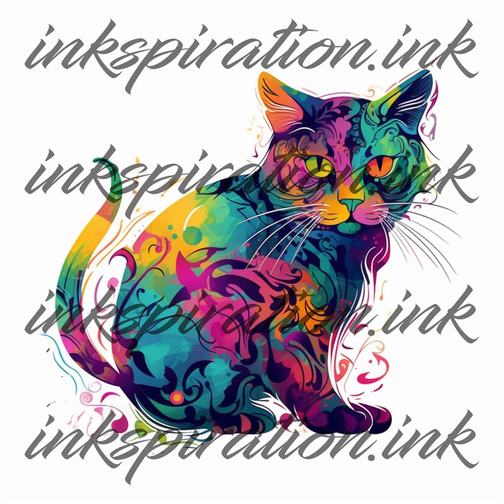 Abstract tattoo design - cat 5