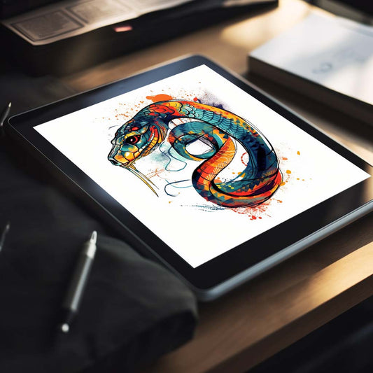 Abstract tattoo design - snake