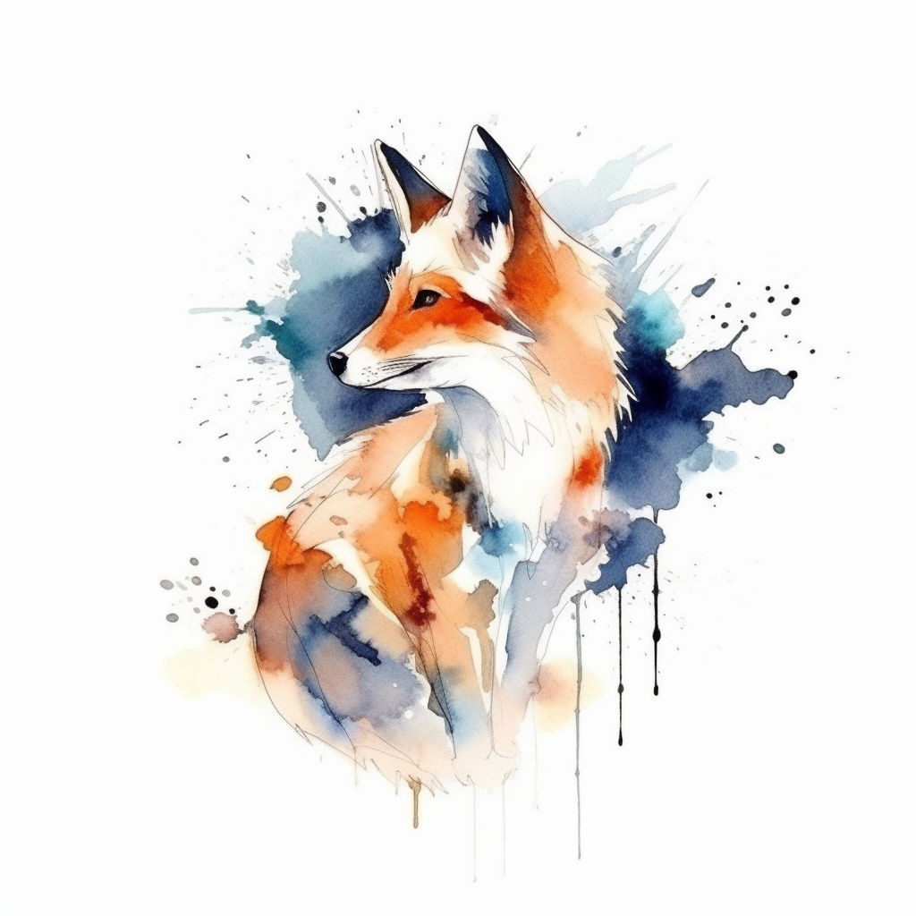 Abstract tattoo design - fox 3