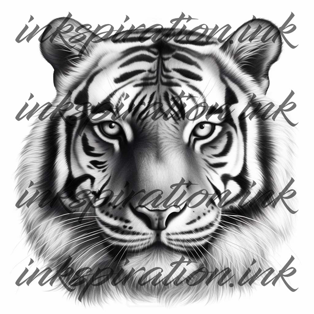 How To Draw A Tiger Tattoo Design, Tiger Tattoo Design, Step by Step,  Drawing Guide, by Dawn - DragoArt