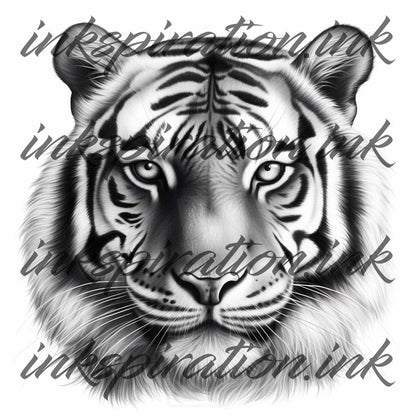 Realistic tattoo design - Tiger 2