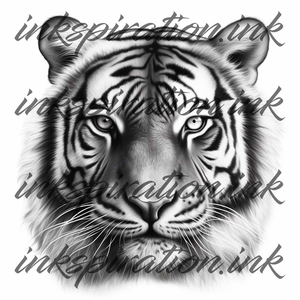 Realistic tattoo design - Tiger 3