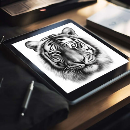 Realistic tattoo design - Tiger 3