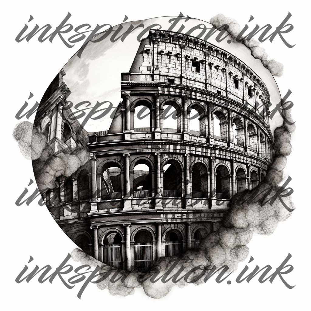 Realistic tattoo design - Colosseum