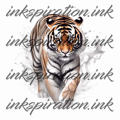 Realistic tattoo design - Tiger 4