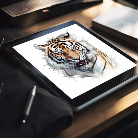 Realistic tattoo design - Tiger 6