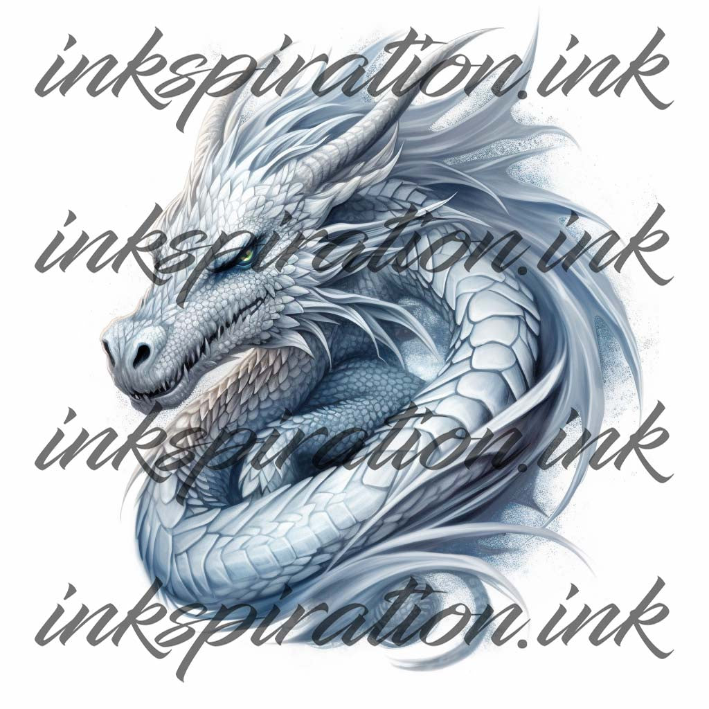 Realistic tattoo design - Dragon 2
