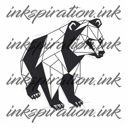 Geometric tattoo design - Panda