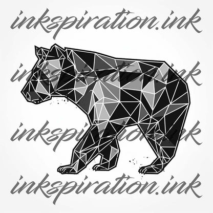 Geometric tattoo design - Bear 2