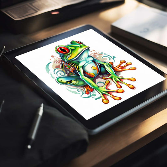 New school tattoo design - Frog