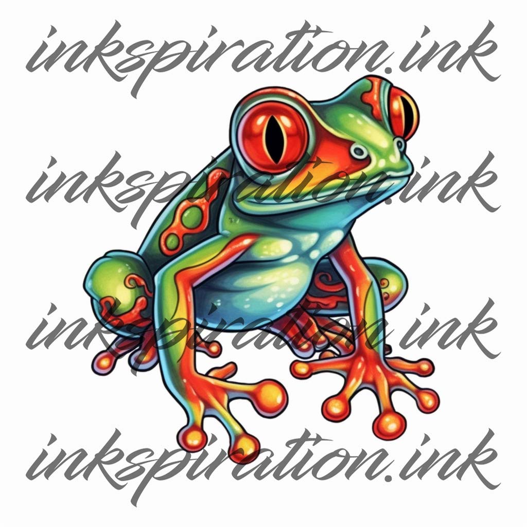 New school tattoo design - Frog 2