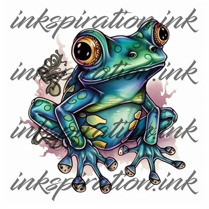 New school tattoo design - Frog 4