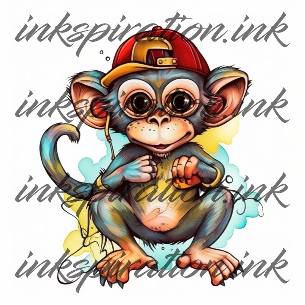 New school tattoo design - Monkey 4