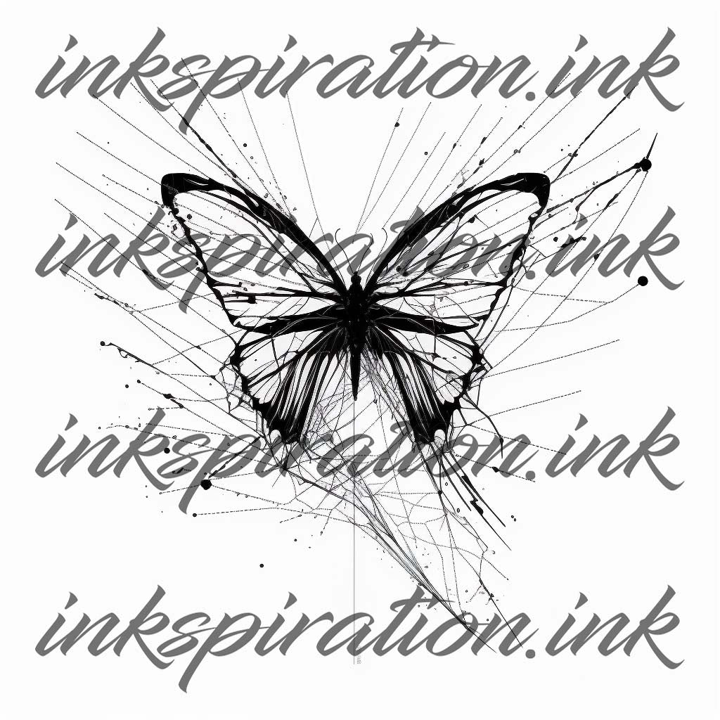 Minimalistic tattoo design - butterfly 2