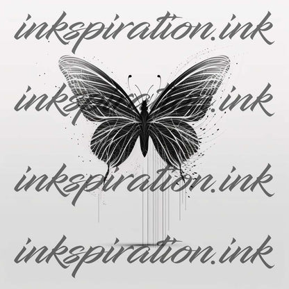 Minimalistic tattoo design - butterfly 5